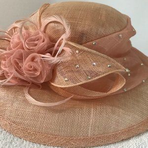 Designer Straw Church or Derby Hat